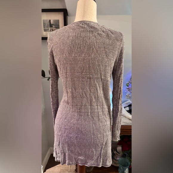 Belldini Light Gray Long Sleeve Knit Open Front Cardigan Sweater - Picture 2 of 11